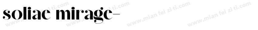 soliae mirage字体转换